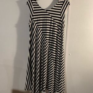 Black and white stripe dress